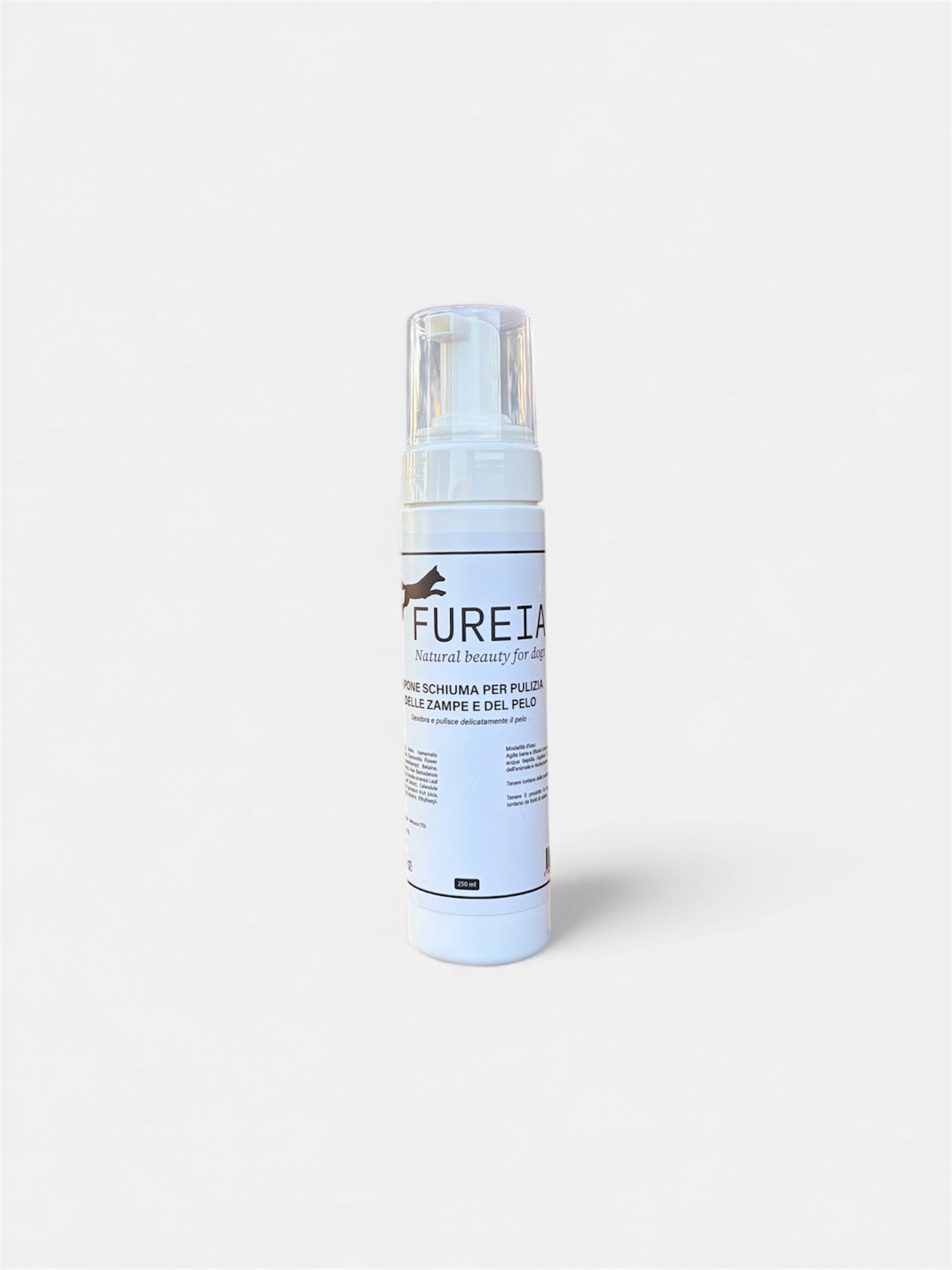 FUREIA FUREIABRAND FUREIAPRODUCT SCHIUMA ZAMPE SHAMPOONATURALE CANE DENTIFRICIONATURALE LAVANDA BERGAMOTTO ZAMPEEPELO PELO