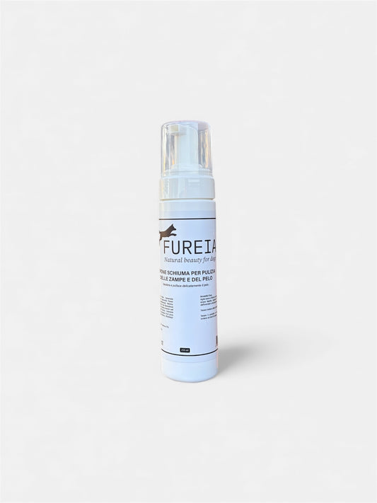 FUREIA FUREIABRAND FUREIAPRODUCT SCHIUMA ZAMPE SHAMPOONATURALE CANE DENTIFRICIONATURALE LAVANDA BERGAMOTTO ZAMPEEPELO PELO